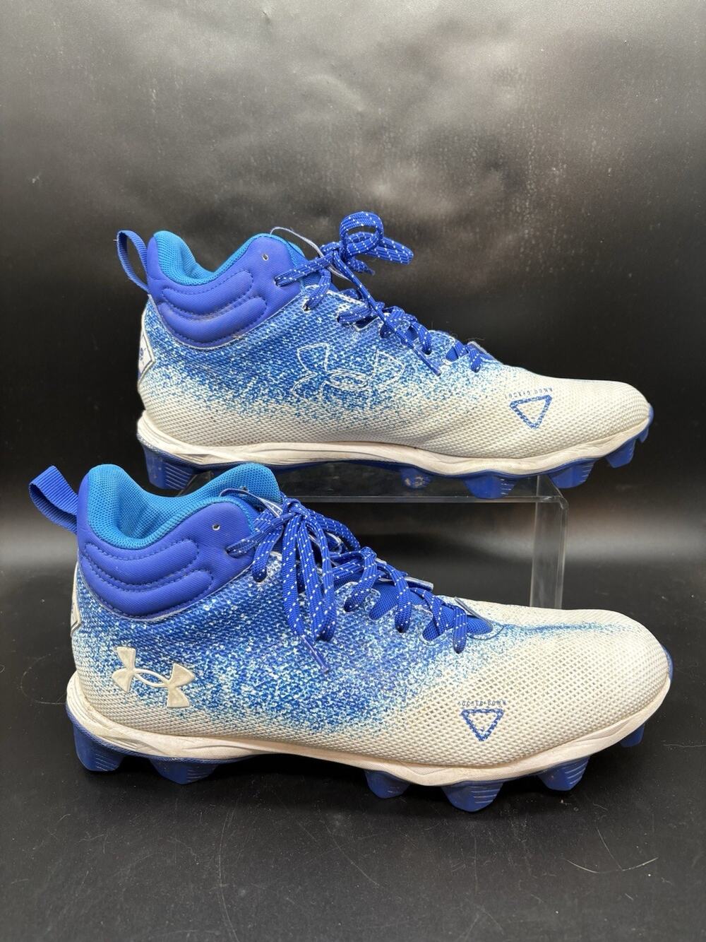 Under Armour Cleats Blue Locked Down Football Cleats 3025083 400 Mens Size 11.5